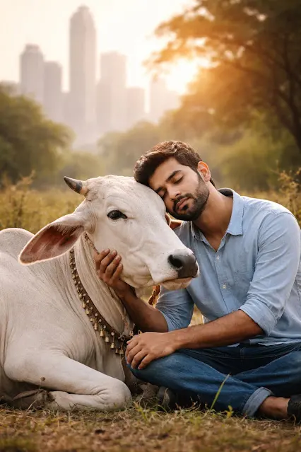 शहरी तनाव के दौर में, गाय प्रकृति का शांत जवाब है