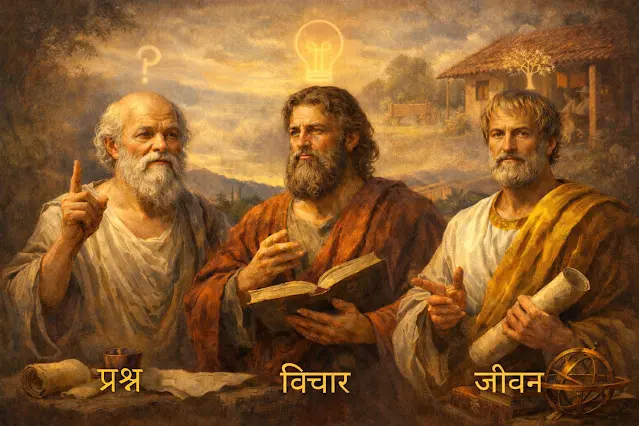 सुकरात, प्लेटो और अरस्तू - विचार की एक सतत यात्रा